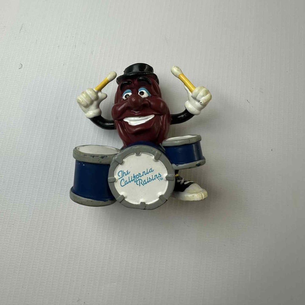 California Raisins Drummer Figurine vintage